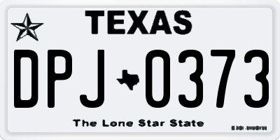 TX license plate DPJ0373