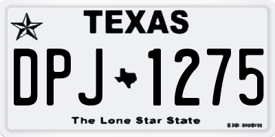 TX license plate DPJ1275