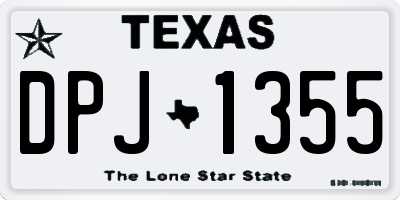 TX license plate DPJ1355