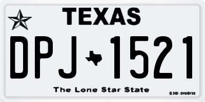 TX license plate DPJ1521