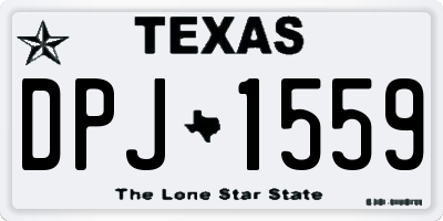 TX license plate DPJ1559