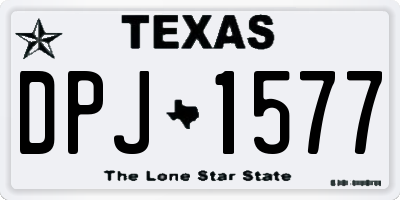 TX license plate DPJ1577