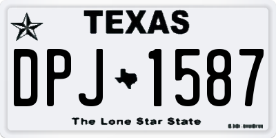 TX license plate DPJ1587