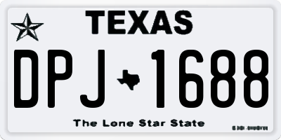 TX license plate DPJ1688