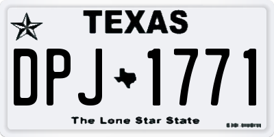 TX license plate DPJ1771