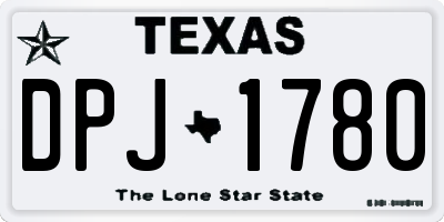TX license plate DPJ1780