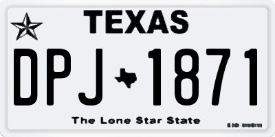 TX license plate DPJ1871