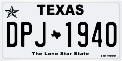 TX license plate DPJ1940