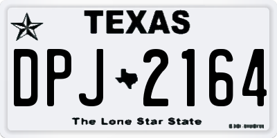 TX license plate DPJ2164