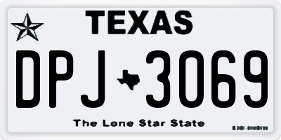 TX license plate DPJ3069