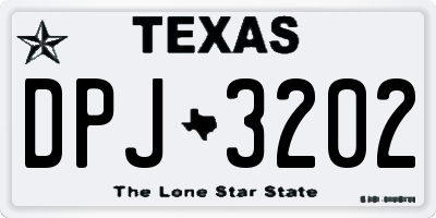 TX license plate DPJ3202