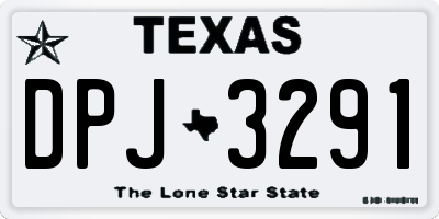 TX license plate DPJ3291