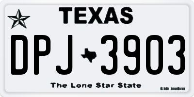 TX license plate DPJ3903
