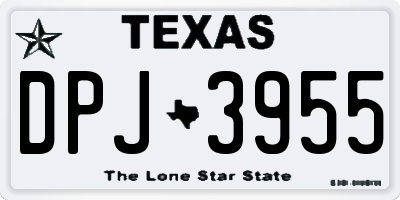 TX license plate DPJ3955
