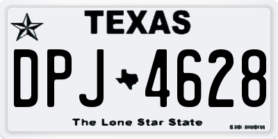 TX license plate DPJ4628