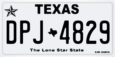 TX license plate DPJ4829