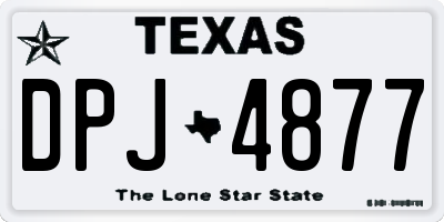 TX license plate DPJ4877