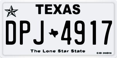 TX license plate DPJ4917