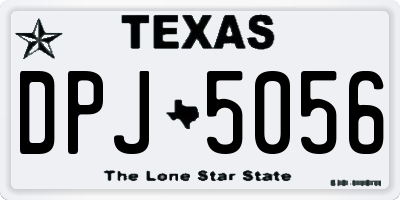 TX license plate DPJ5056