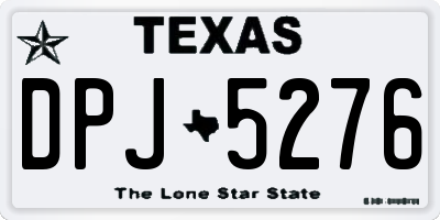 TX license plate DPJ5276