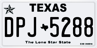 TX license plate DPJ5288