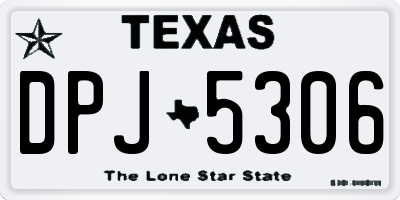 TX license plate DPJ5306