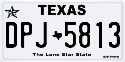TX license plate DPJ5813