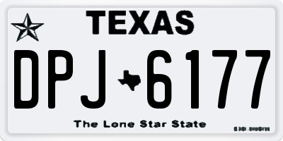 TX license plate DPJ6177