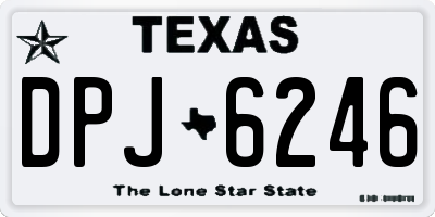 TX license plate DPJ6246