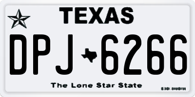 TX license plate DPJ6266