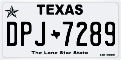 TX license plate DPJ7289