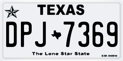 TX license plate DPJ7369