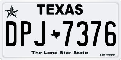 TX license plate DPJ7376