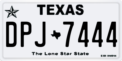 TX license plate DPJ7444
