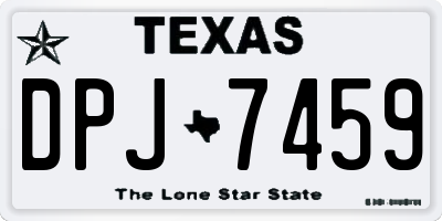 TX license plate DPJ7459
