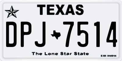 TX license plate DPJ7514
