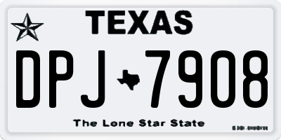 TX license plate DPJ7908