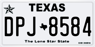 TX license plate DPJ8584