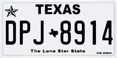 TX license plate DPJ8914