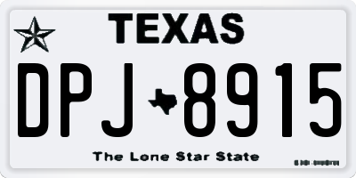 TX license plate DPJ8915