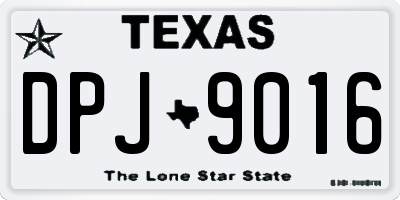 TX license plate DPJ9016
