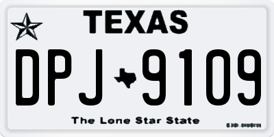 TX license plate DPJ9109