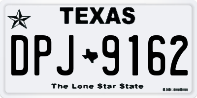 TX license plate DPJ9162