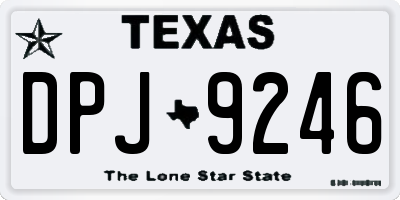 TX license plate DPJ9246