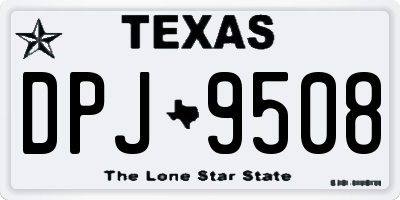 TX license plate DPJ9508