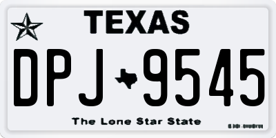 TX license plate DPJ9545