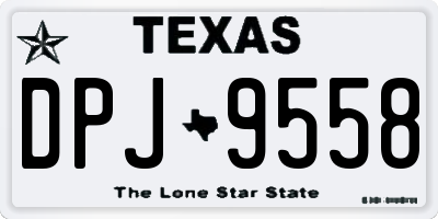 TX license plate DPJ9558