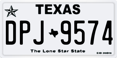 TX license plate DPJ9574