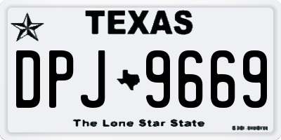 TX license plate DPJ9669