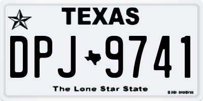 TX license plate DPJ9741
